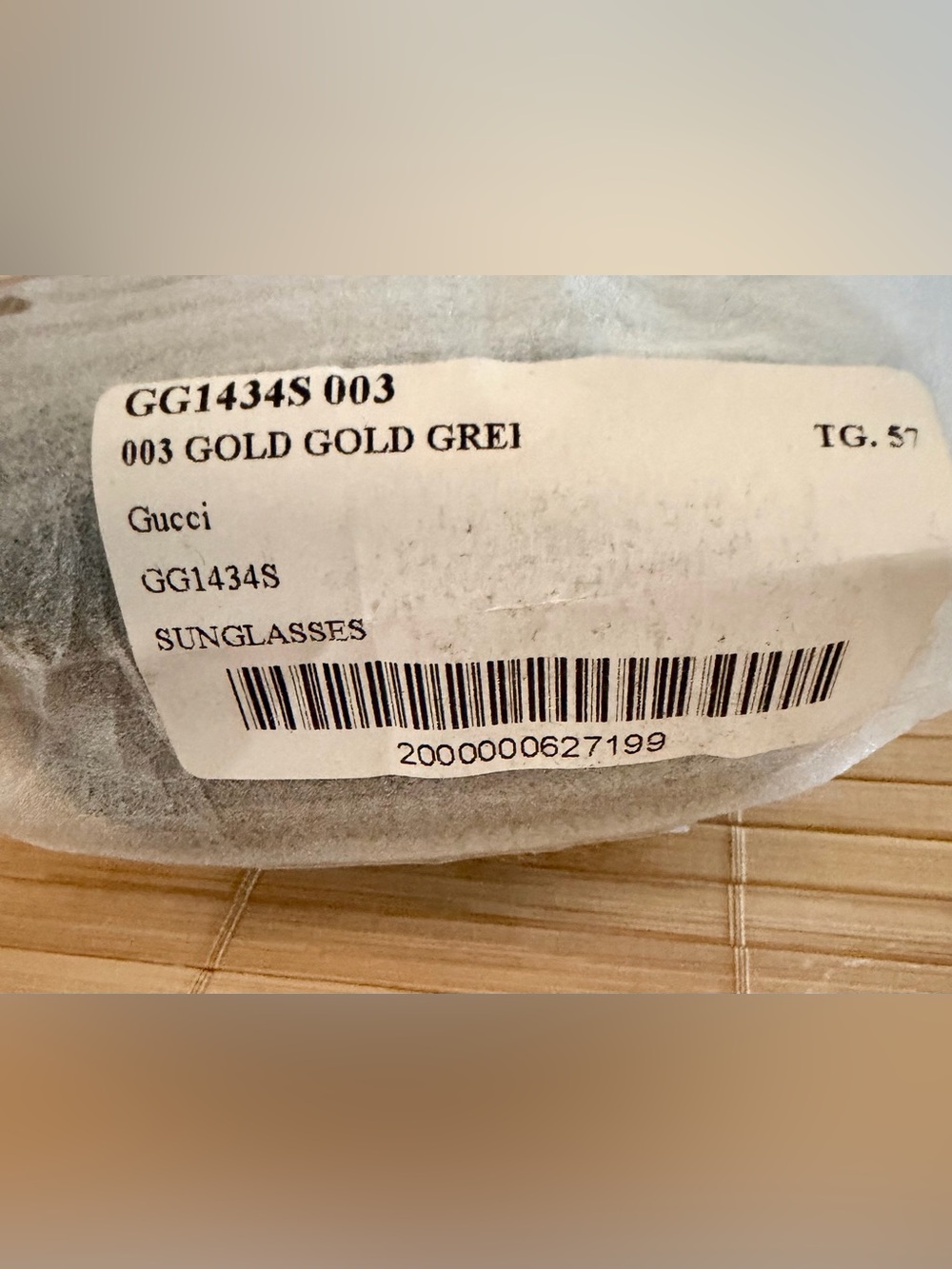 New Gucci GG1434S 003 Gold/Green Sunglasses w/ COA & Case - Picture 5 of 9